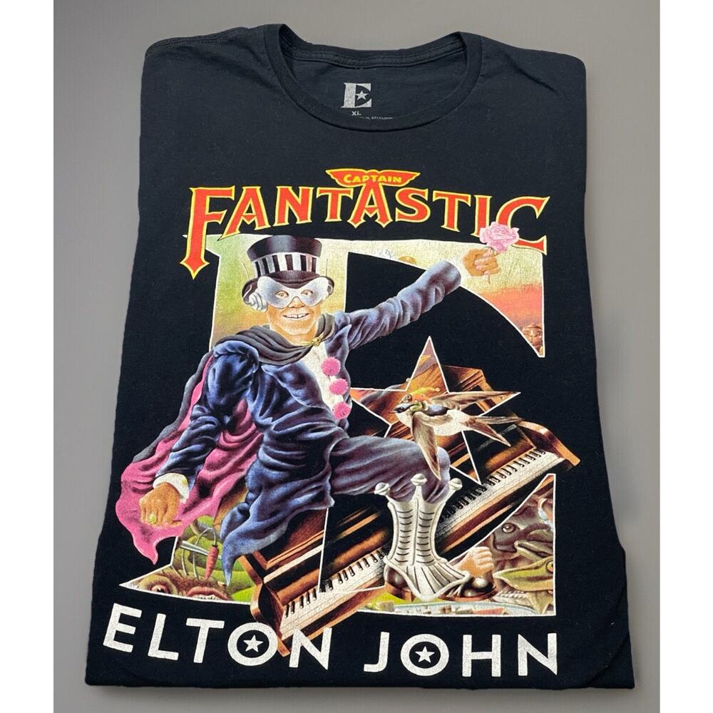 Elton John Captain Fantastic Album T-shirt Unisex Medium Official